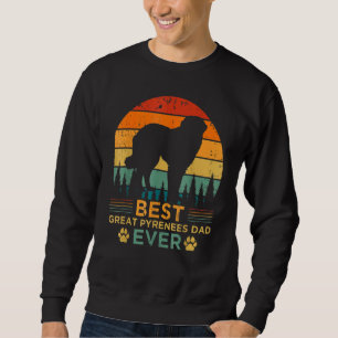 Moletom Estilo Retro Mens Melhor Pai Pirenéus De Excelente