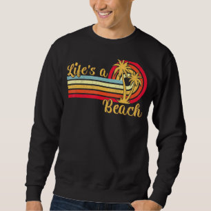 Moletom Estilo Retro Vintage Palm Tree Tropical Beach Vaca