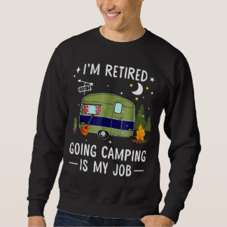 Moletom Estou aposentado, ir acampar é o meu presente de c
