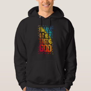 Moletom Estou Aqui Confiando Em Deus