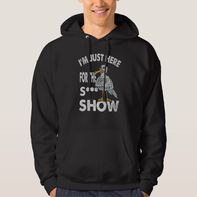 Moletom Estou aqui para o show de gaivota (Frente)
