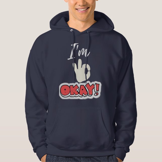 Moletom Estou bem, Hoodie (Frente)