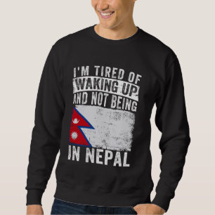 Moletom Estou cansado de acordar e não estar no Nepal