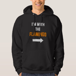 Moletom Estou com a fantasia de casal do flamingo parceiro