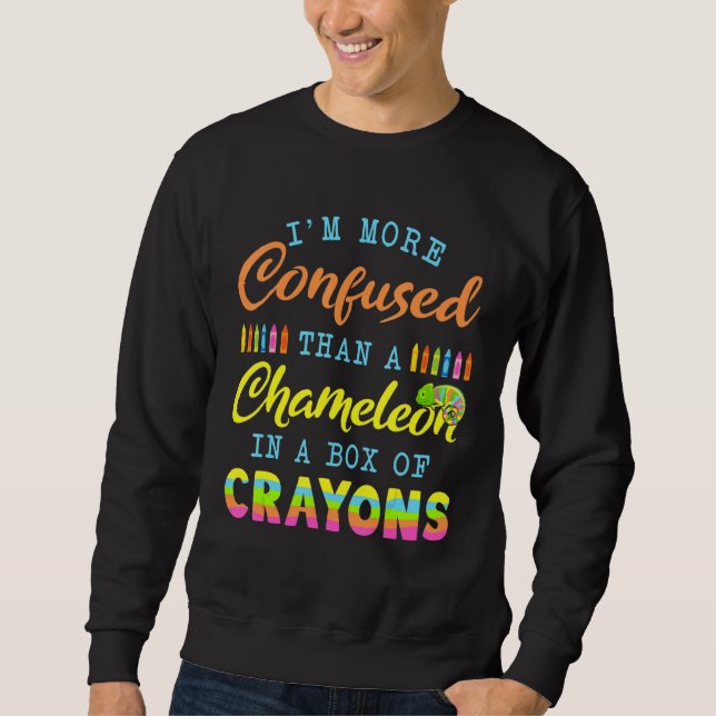 Moletom Estou Mais Confuso Do Que Um Camaleão Em Uma Caixa (Frente)