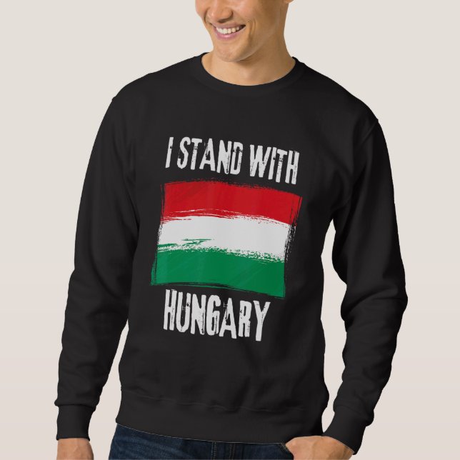 Moletom Estou Presente Na Bandeira Húngara (Frente)