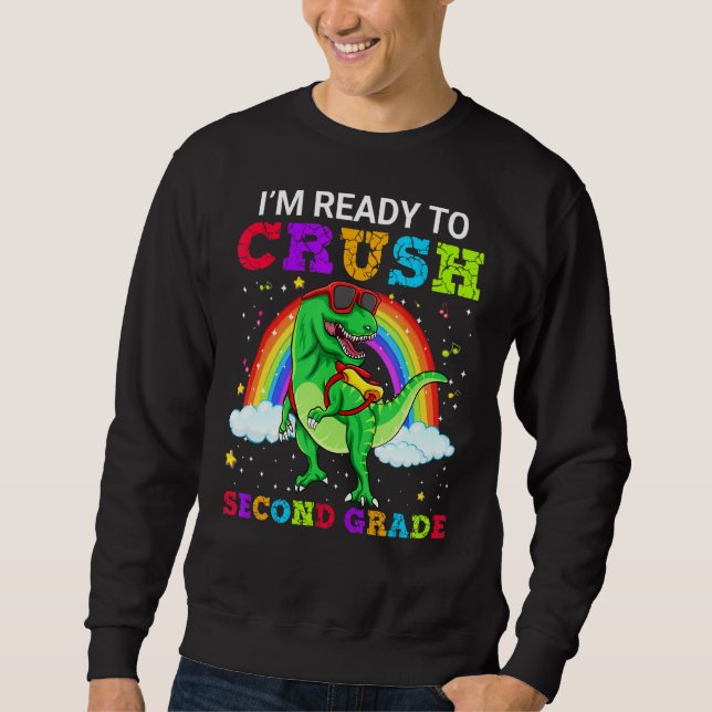 Moletom Estou pronto para esmagar a escola de dinossauros  (Frente)