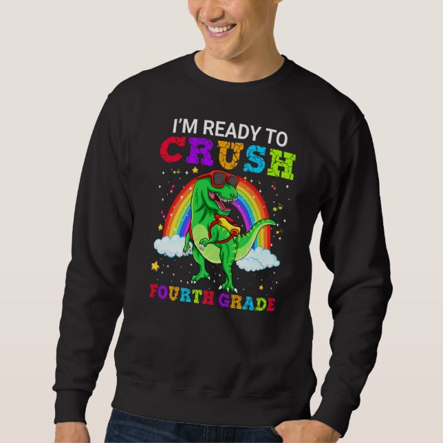 Moletom Estou pronto para esmagar o Tee do Dinossauro do 4 (Frente)
