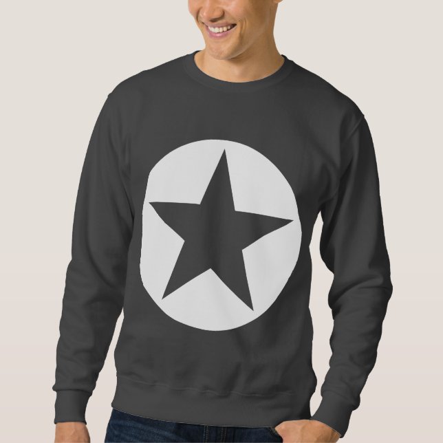 Moletom Estrela Circulada - Branco (Frente)