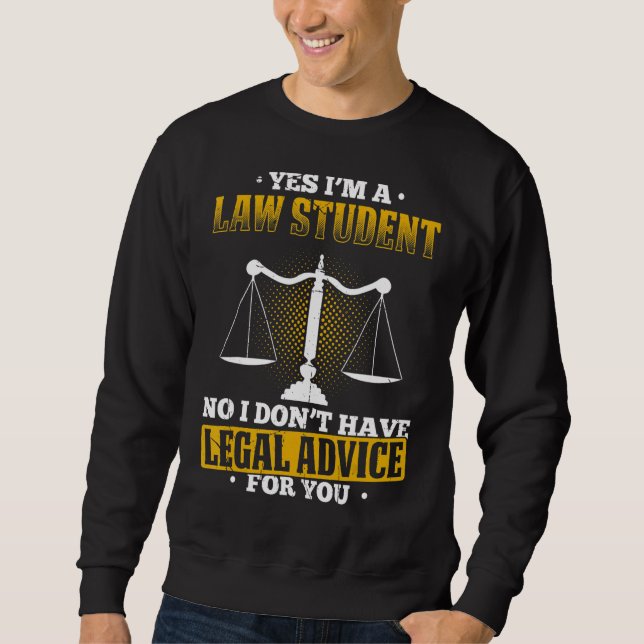 Moletom Estudante de Direito Aluno de Faculdade de Direito (Frente)