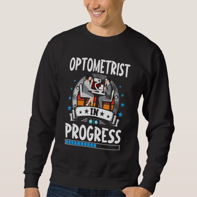 Moletom Estudante Trainee de Optometria em Progresso (Frente)