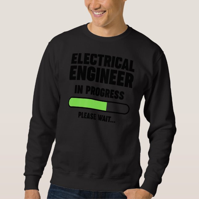 Moletom Estudo de engenharia de Engenheiro elétrico em and (Frente)