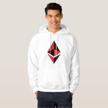 Ethereum Hoodie preto & vermelho de ETH do