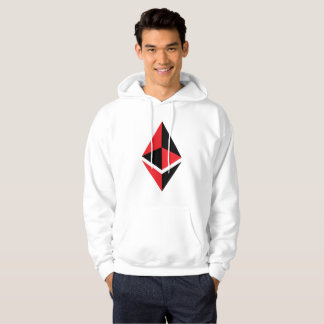 Moletom Ethereum Hoodie preto & vermelho de ETH do