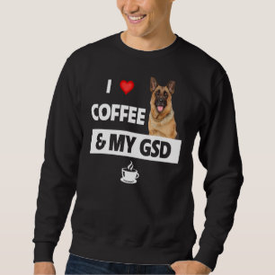 Moletom Eu Adoro Café E Meu Cachorro German shepherd De Gs