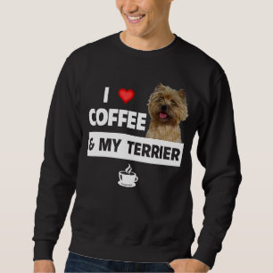 Moletom Eu adoro café e meu Cairn Terrier Dog Mãe Pai Caf