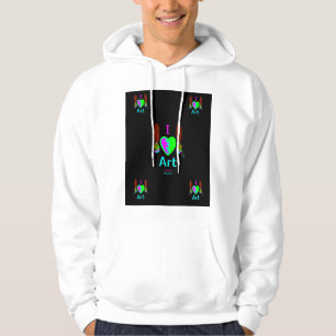 Moletom Eu adoro Hoodie Branca de Arte