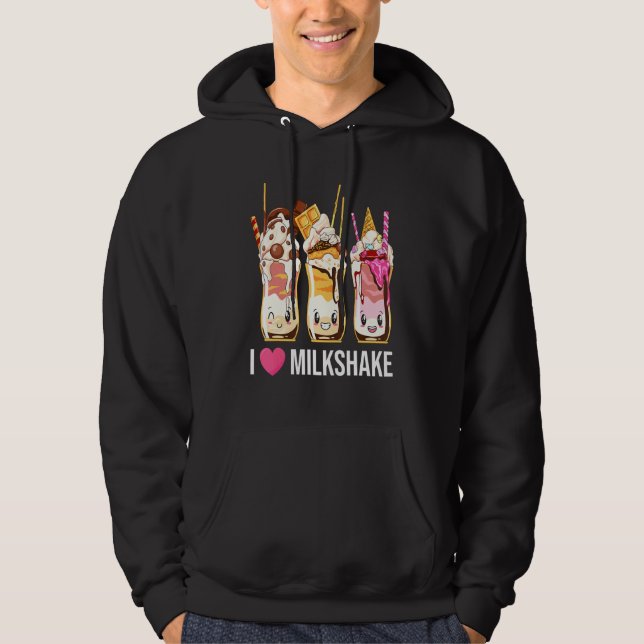 Moletom Eu Adoro Milkshake Cone Chocolate Dessert Sweet To (Frente)