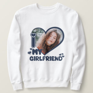 Moletom Eu adoro minha foto personalizada de Namorada com 