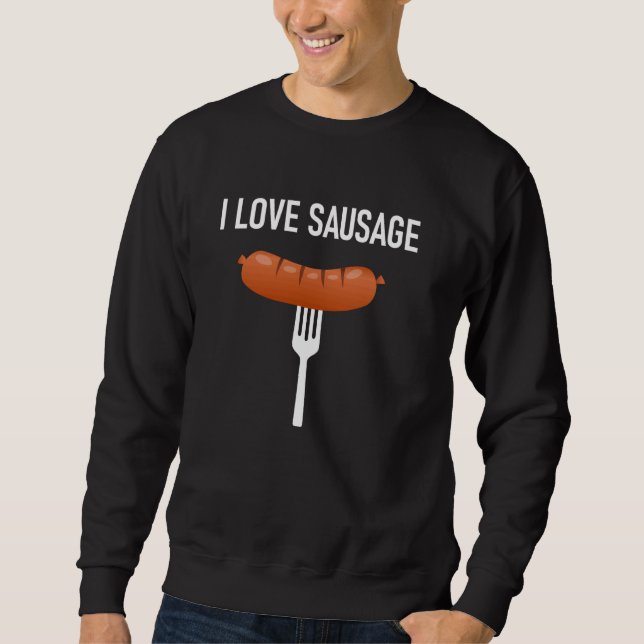Moletom Eu Adoro Salsicha, Engraçado, Piadas, Ditos Sarcás (Frente)
