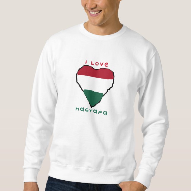 Moletom Eu amo a camisola de Nagyapa (Frente)