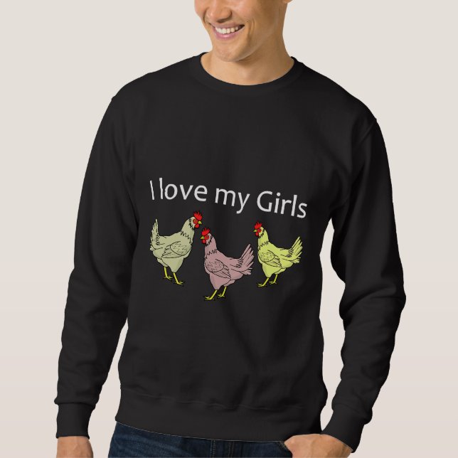 Moletom Eu Amo A Fazenda De Frango Das Minhas Meninas (Frente)