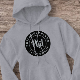 Moletom Eu Amo A Minha Cidade Filadélfia, Irmão Retro Vint