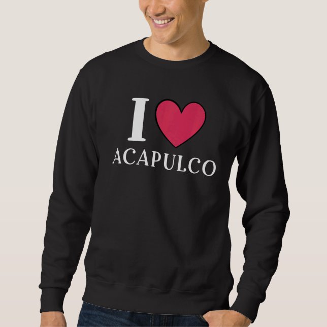 Moletom Eu Amo Acapulco México Férias 3 (Frente)