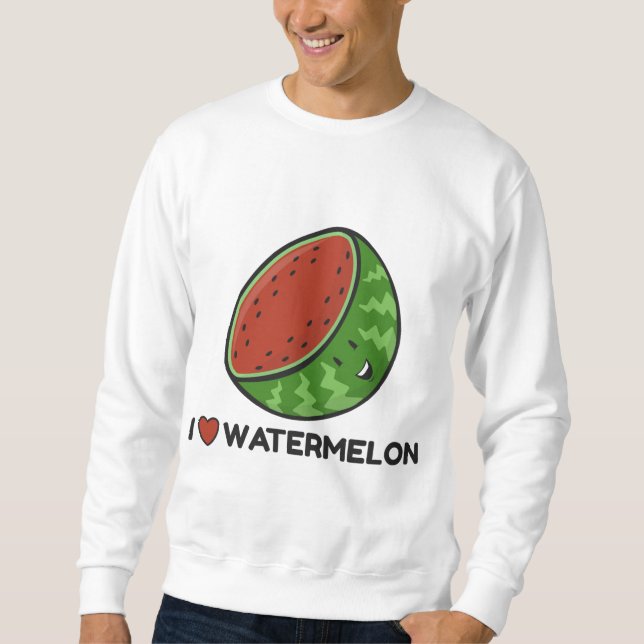 Moletom Eu Amo Amantes De Fruta De Melancia (Frente)