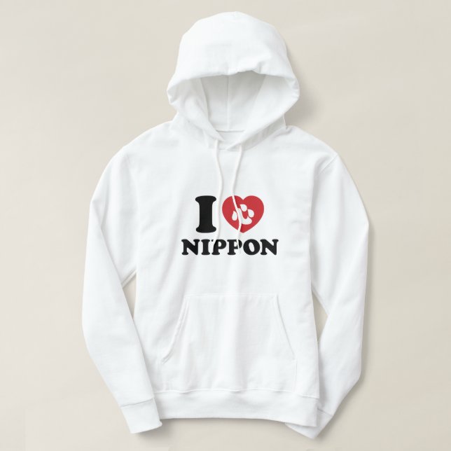 MOLETOM EU AMO [AMO] NIPPON CAPUZETE (Frente do Design)