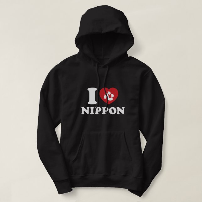 MOLETOM EU AMO [AMO] NIPPON CAPUZETE (Frente do Design)