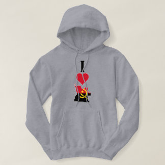 Moletom Eu Amo Angola Vertical I Heart Angola Country Flag