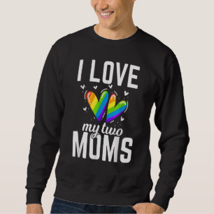 Moletom Eu Amo As Minhas Duas Mães Gay Butterfly Bandeira