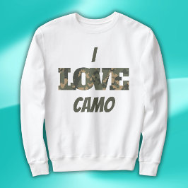 Moletom Eu Amo Camouflage Verde Brown |