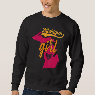 Moletom Eu Amo Casa Michigan Garota de Michigan Michigande