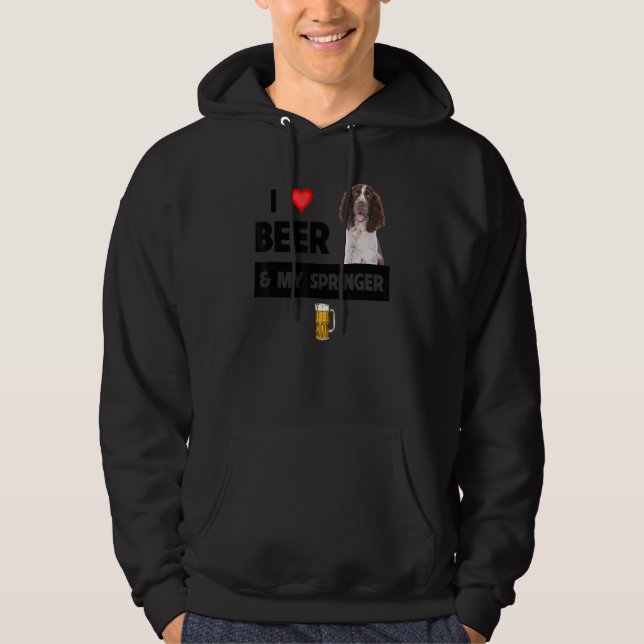 Moletom Eu Amo Cerveja E Minha Espanhola Springer Mãe Pai  (Frente)
