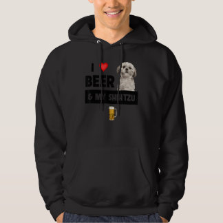 Moletom Eu Amo Cerveja E Minha Mãe Shh Tzu Pai Bebendo Cac