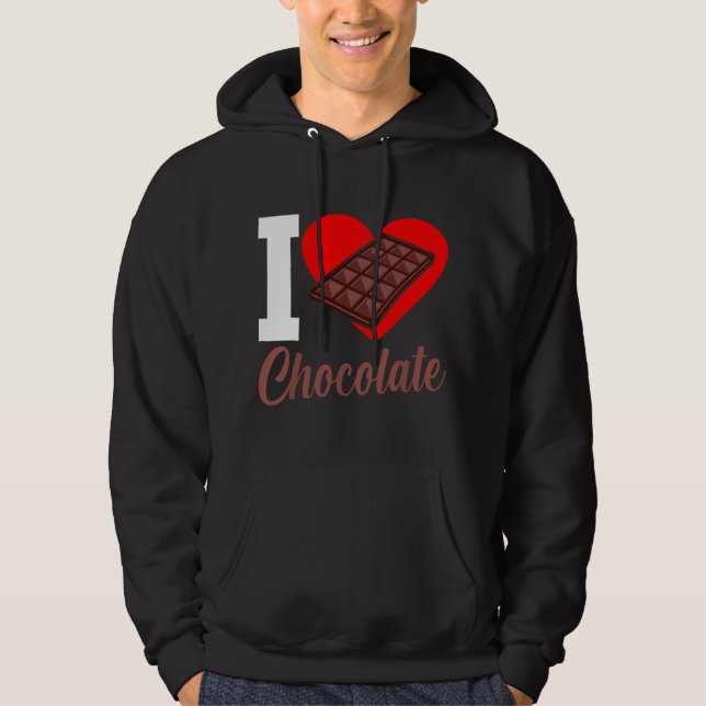 Moletom Eu Amo Chocolate Piadas Amantes Comedores de Choco (Frente)
