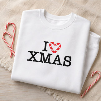 Moletom Eu Amo Coração de Cana de Natal