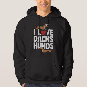 Moletom Eu Amo Dachshunds Gráfico Divertido para Amantes d