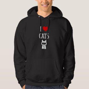 Moletom Eu Amo Gatos Eu Adoro Gatos Amante de Gatos Grande