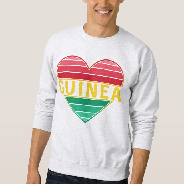 Moletom Eu Amo Guiné, Coração Guineense (Frente)