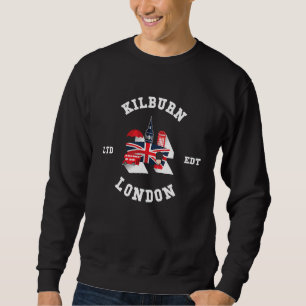 Moletom Eu Amo KILBURN Insígnia da Bandeira da Cidade de L