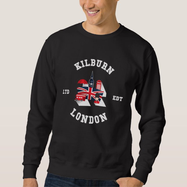 Moletom Eu Amo KILBURN Insígnia da Bandeira da Cidade de L (Frente)