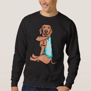 Moletom Eu Amo Mamãe Tatto Vizsla Mãe Cachorro Mulheres