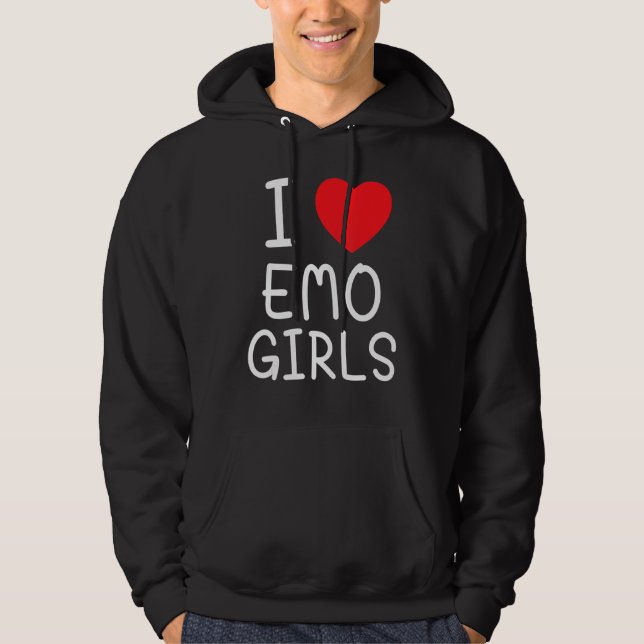 Moletom Eu Amo Meninas Emo Eu Corto Meninas Emo 20 (Frente)