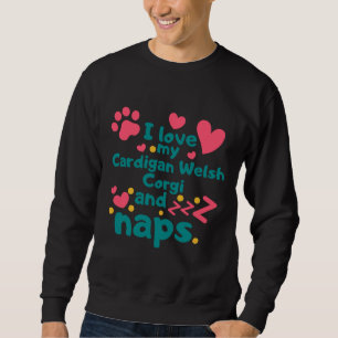 Moletom Eu Amo Meu Cardigan Welsh Corgi E Naps 999