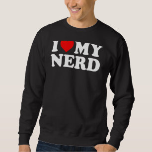Moletom Eu Amo Meu Coração Vermelho Nerd