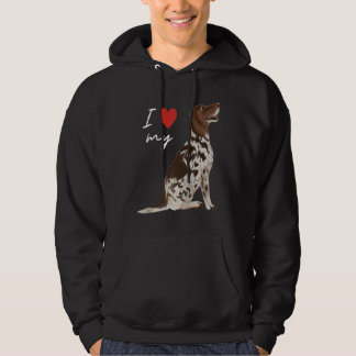 Moletom Eu Amo Meu Fígado e Cachorro Pointer Inglês Branco