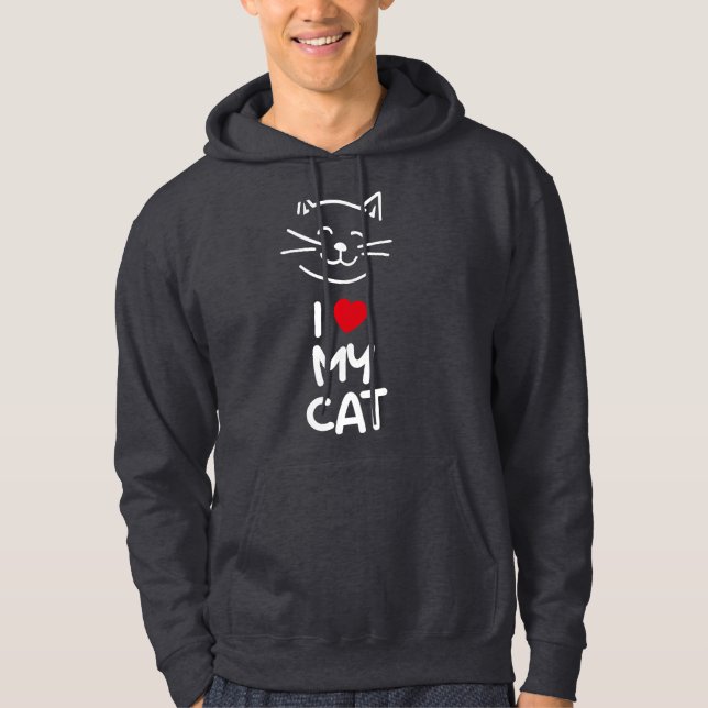 Moletom Eu amo meu gato (Frente)